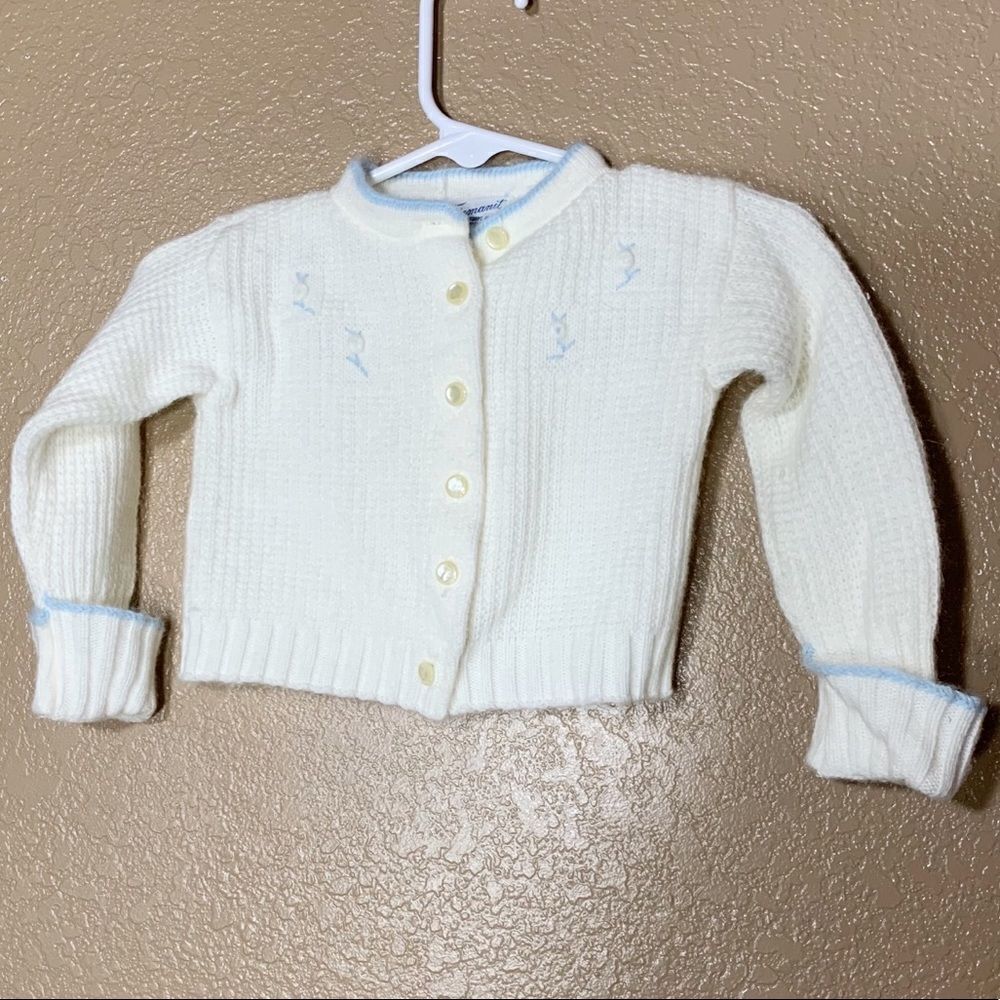Vintage Friemanit baby girl sweater/cardigan